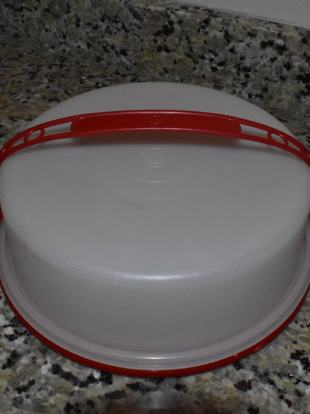 Red Tupperware Pie Carrier